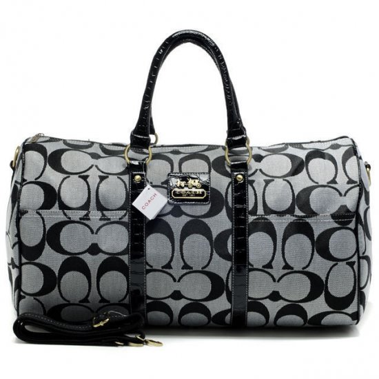 Coach Bleecker Monogram In Signature Large Grey Luggage Bags AFM | Coach Outlet Canada